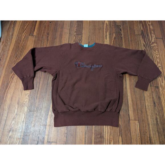 Champion Reverse Weave VTG 90s Maroon Mens Sweatshirt - Picture 1 of 6